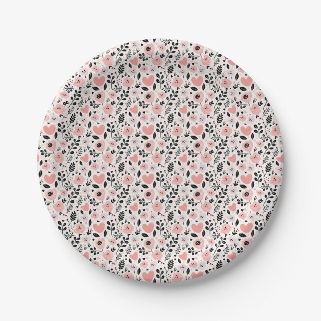 A Flower Blossoms For Its Own Joy Paper Plates (Front)