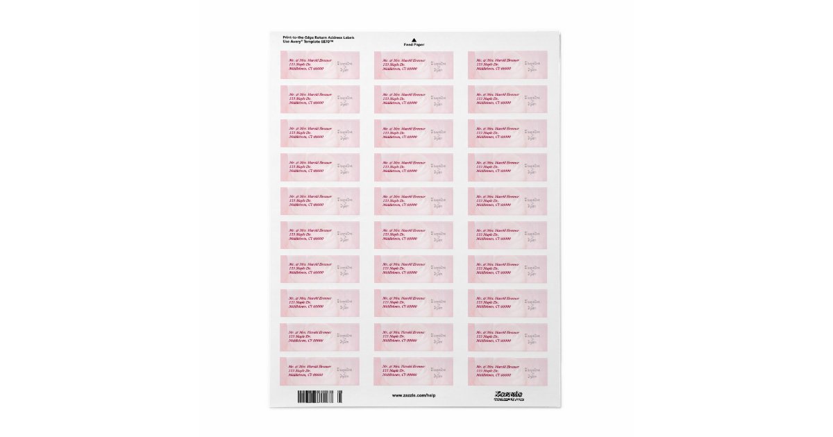 A Flower For My Love Custom Return Address Labels | Zazzle