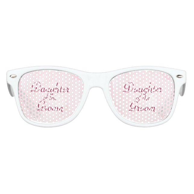 A Flower For My Love DAUGHTER OF THE GROOM Kids Sunglasses (Front)