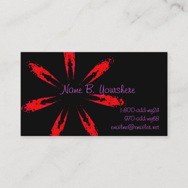 A Flower For You Business Card (Front)