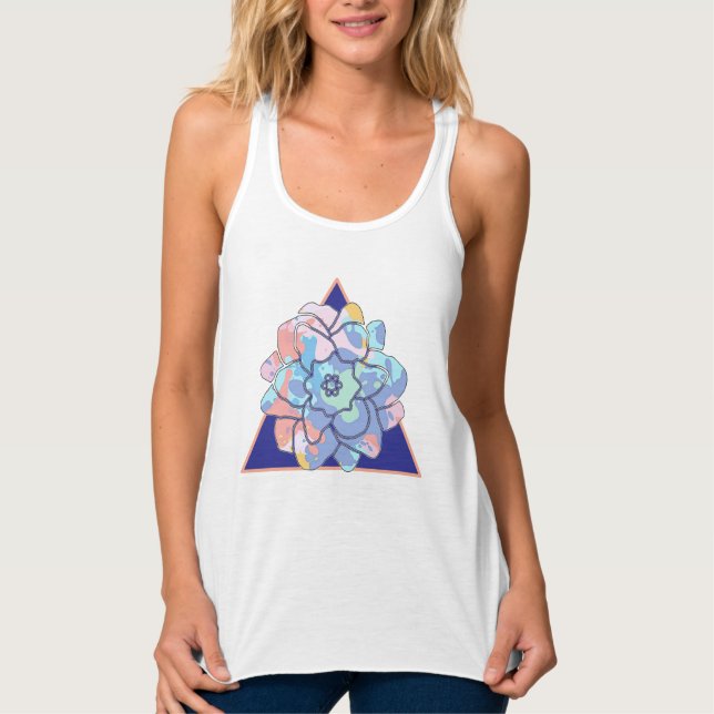 A flower made of paint stains tank top (Front)