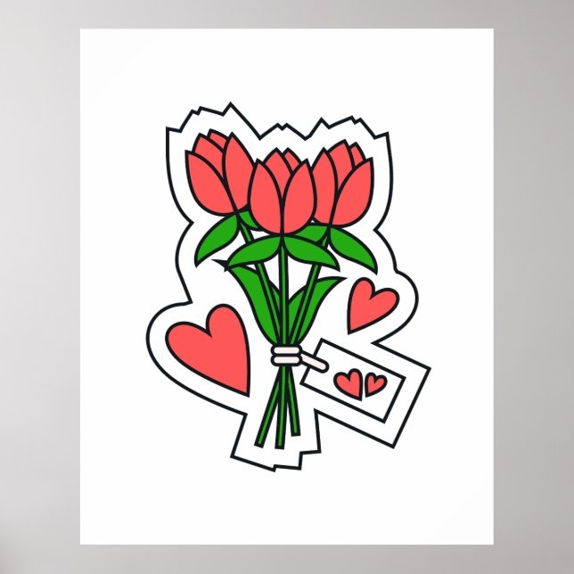 A Flower With A Message Of Love Poster (Front)