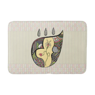 A Flower Within Bath Mat