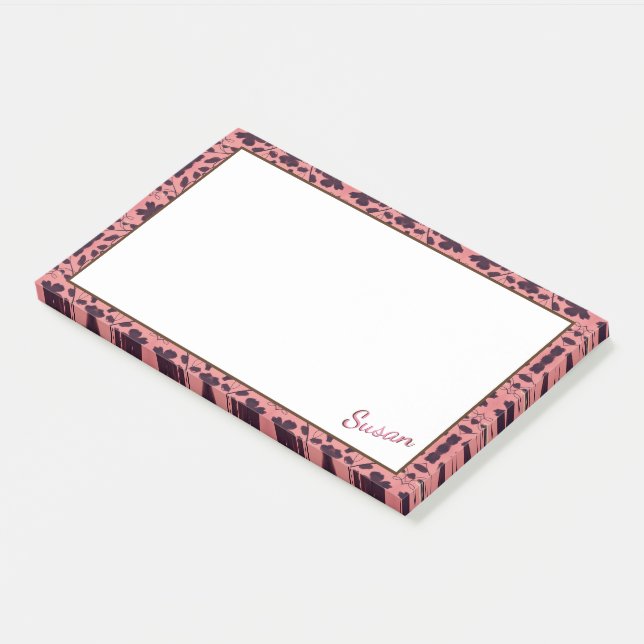 A Flowered oversized post it note for Susan (Angled)