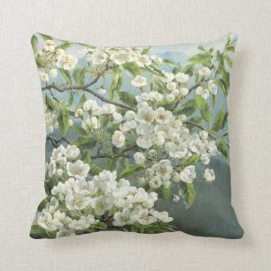 A Flowering Pear Tree Throw Pillow