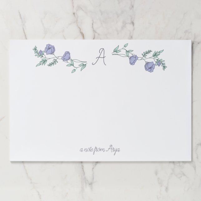 A Flowery Note Paper Pad (Front)