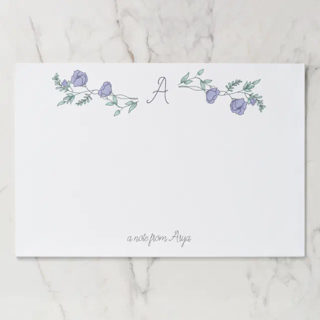 A Flowery Note Paper Pad | Zazzle