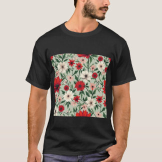a flowery pattern of bright colors T-Shirt