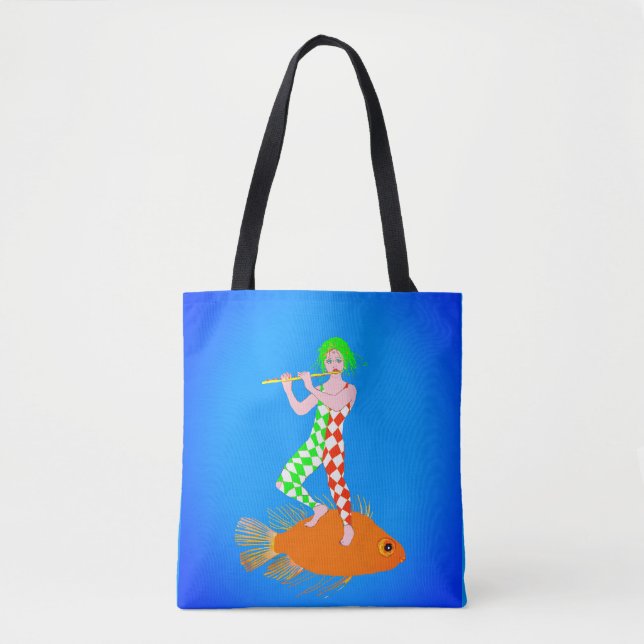 A flute player tote bag (Front)