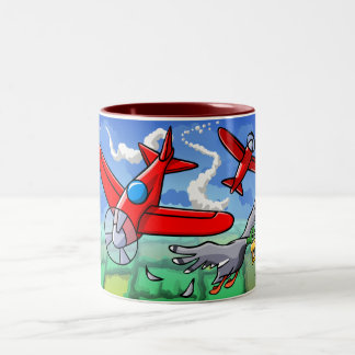 A Flying Adventure Two-Tone Coffee Mug