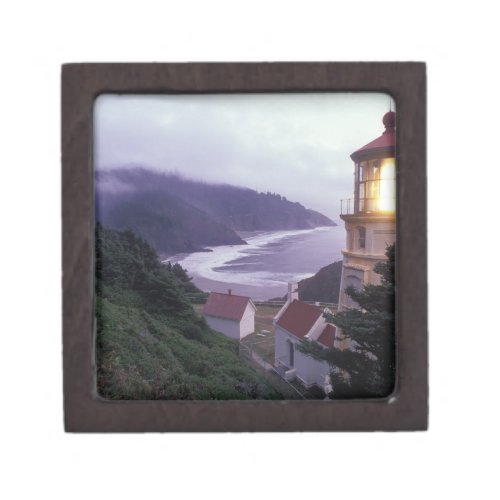 A foggy day on the Oregon coast at the Heceta Keepsake Box