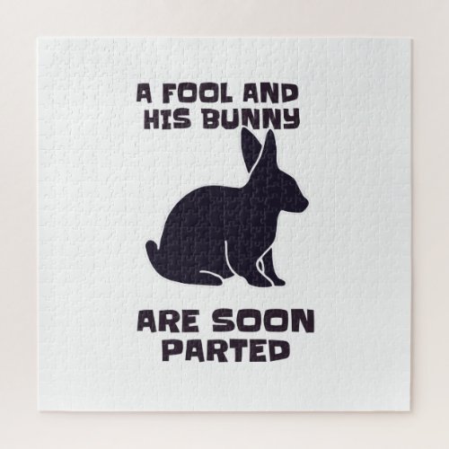 A fool and his bunny are soon parted jigsaw puzzle