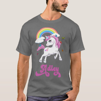 A For Adley Adley Rainbow Unicorn T-Shirt