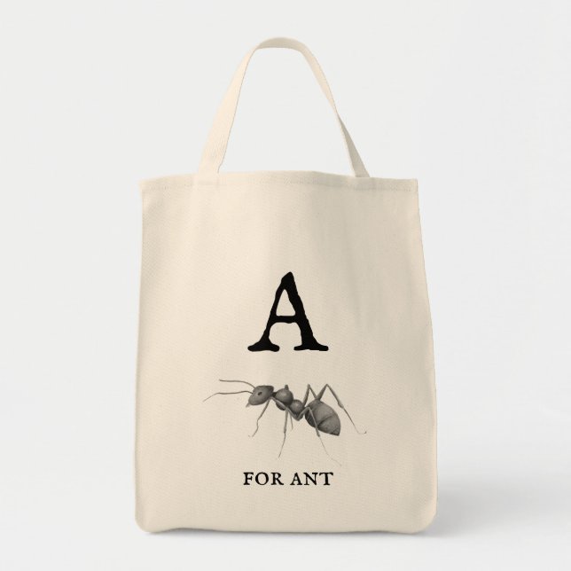 "A" for Ant  Tote Bag (Front)