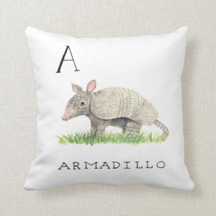 A for Armadillo Pillow