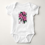 A For Azalea Flower Monogram Baby Clothes Baby Bodysuit at Zazzle