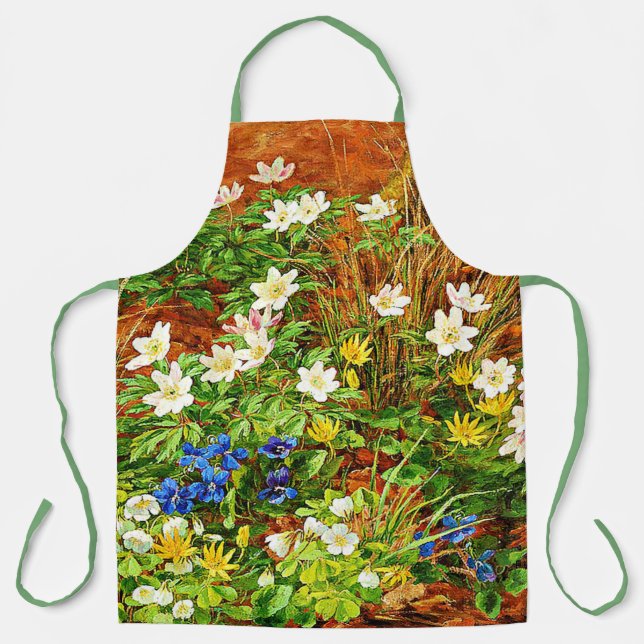 A Forest Floor with Anemones and Violets Apron (Front)