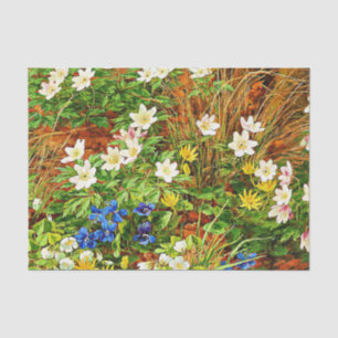 A Forest Floor with Anemones and Violets Tissue Paper