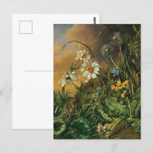 A Forest Floor with Daisies, Primroses, ... Postcard