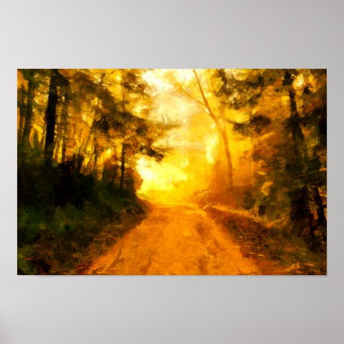 A forest in the light of late summer  Landscape Poster