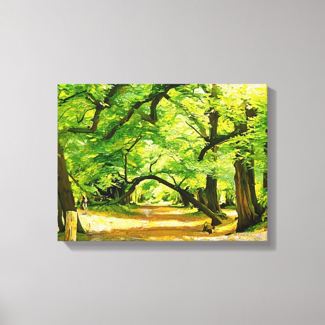 A Forest Path, Robin Hood Forest Canvas Print (Front)