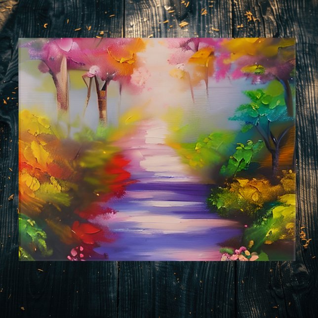 A Forest Path through the Fall Leaves Acrylic Print (Creator Uploaded)