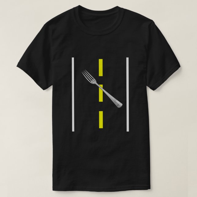 A Fork in the Road Funny Pun Halloween Costume  T-Shirt (Design Front)