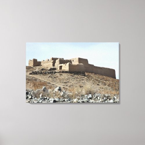 A fortified compound in the village of Akbar Kh Canvas Print