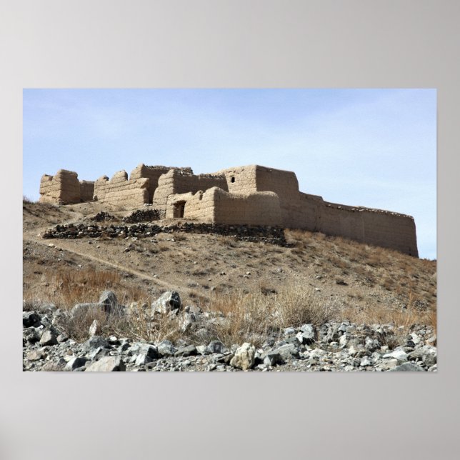 A fortified compound in the village of Akbar Kh Poster (Front)