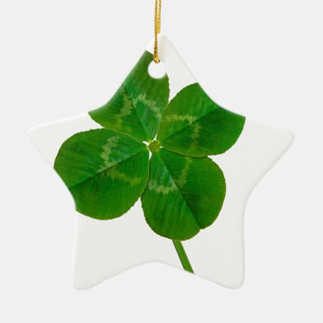 A Four Leaf Clover Ceramic Ornament (Front)