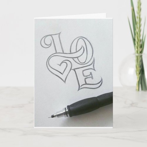 A FOUR LETTER WORD  I LOVE YOU CARD