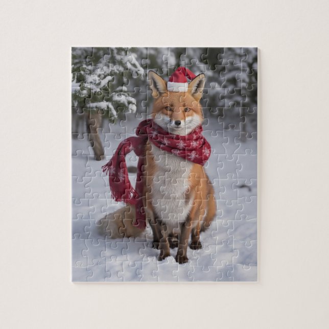 A Fox at Christmas Jigsaw Puzzle (Vertical)