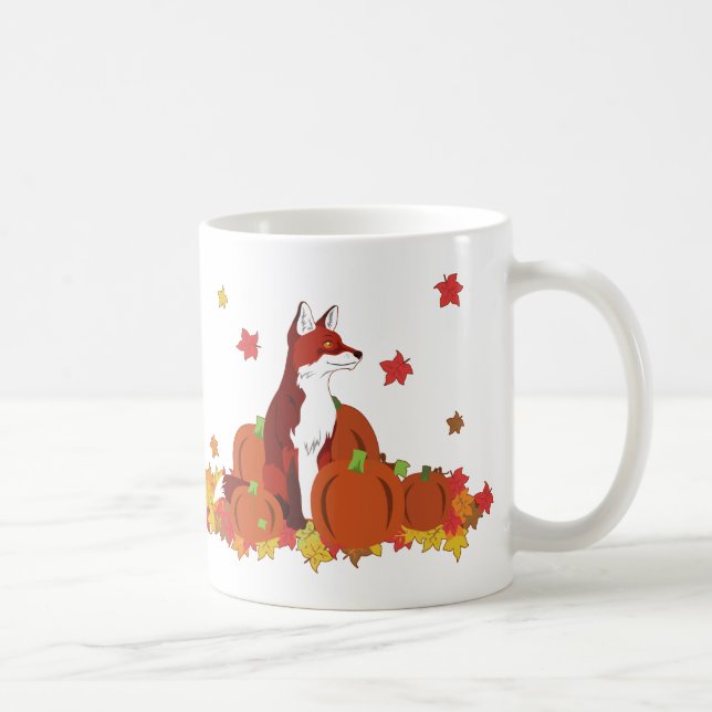 A Fox in the Pumpkin Patch (Harvest Time!) Coffee Mug (Right)