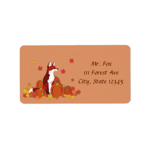 A Fox in the Pumpkin Patch Label