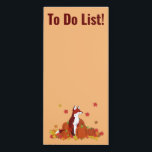 A Fox In the Pumpkin Patch  Magnetic Notepad<br><div class="desc">This fox is enjoying the pleasant fall weather as colorful leaves flutter to the ground around him.</div>