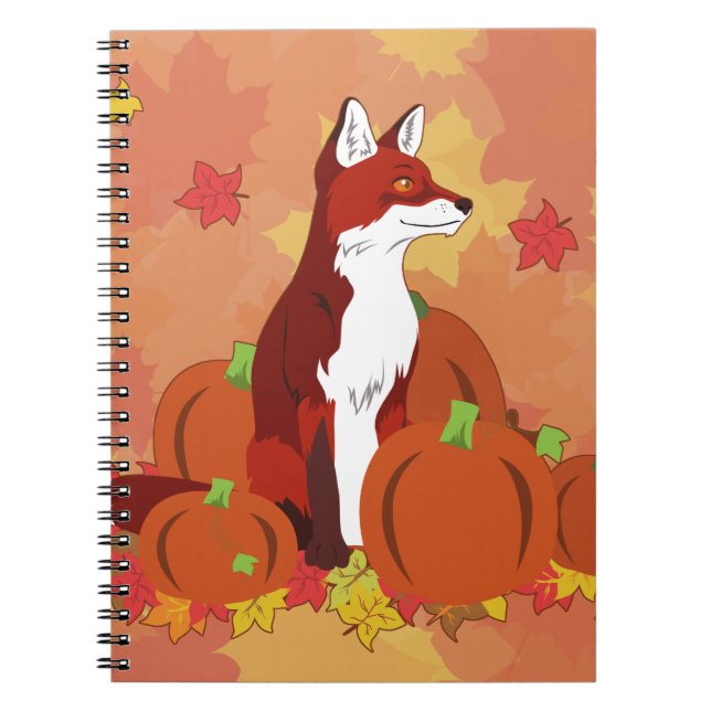 A Fox in the Pumpkin Patch Notebook (Front)