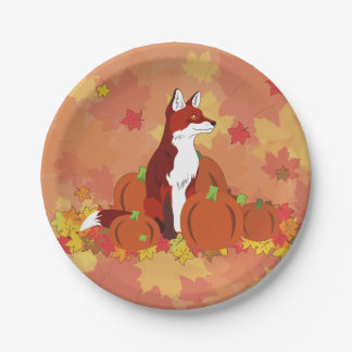 A Fox in the Pumpkin Patch Paper Plates