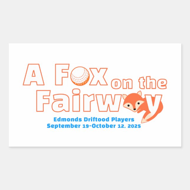 "A" Fox on the Fairway - Sticker (Front)