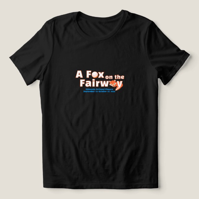 "A" Fox on the Fairway - Womens - Black Shirt (Design Front)