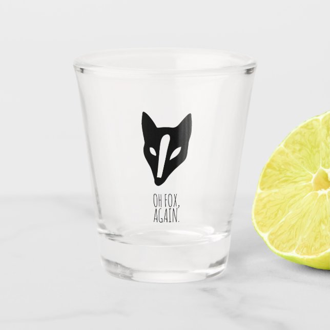 A fox-shot glass, humor shot glass (Front)