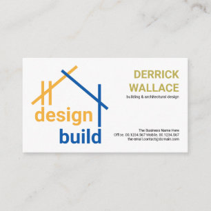 A-Frame Building Structure Construction Business Card