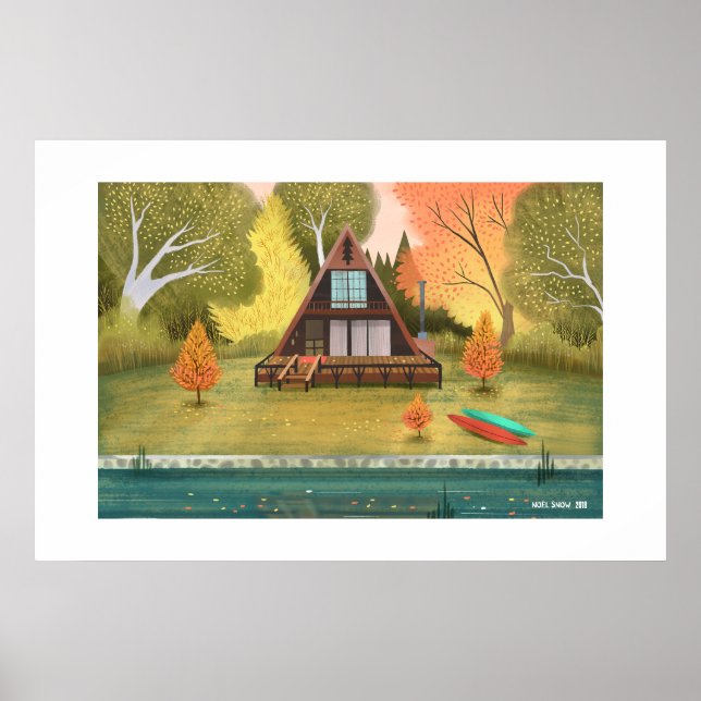 A-Frame Cabin House Large Print (Front)