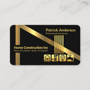 A-Frame Chimney Roof Contractor Business Card
