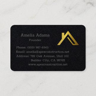 A-Frame Roof House Logo Business Card Design"