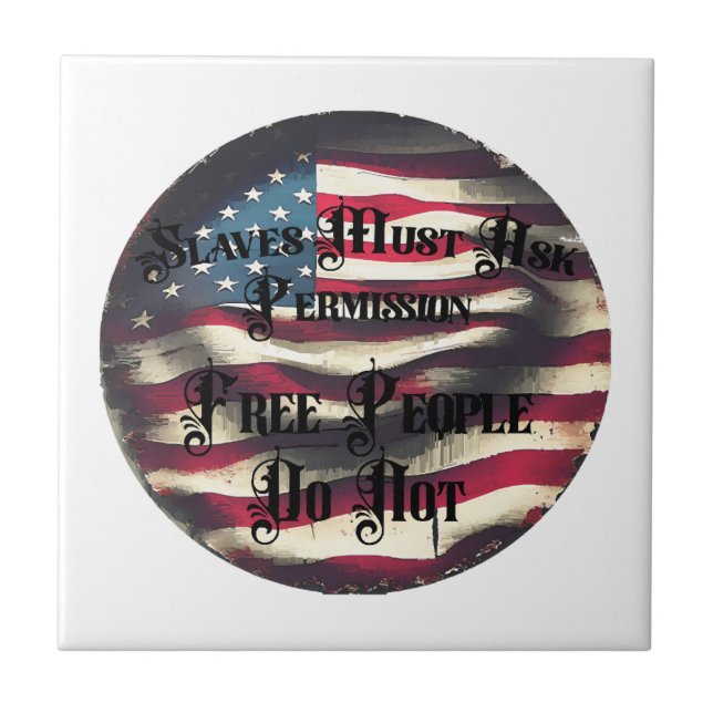 A Free People Ceramic Tile (Front)