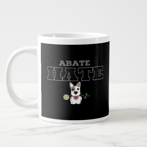 A French Bulldog With A Red Heart  Giant Coffee Mug