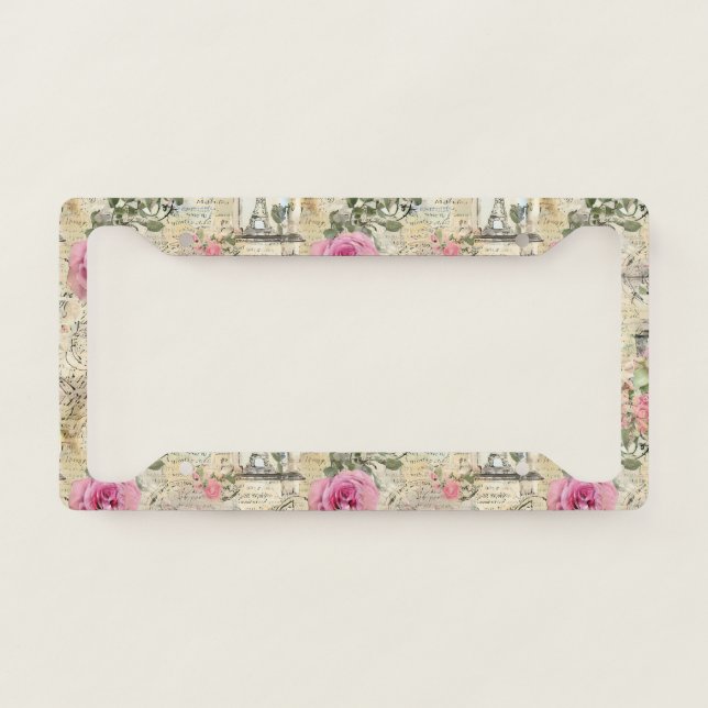 A French Ephemera Design Series 1 License Plate Frame (Front)