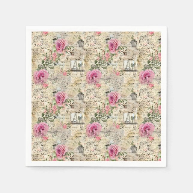 A French Ephemera Design Series 1 Napkins (Front)