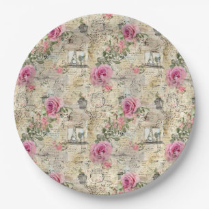 A French Ephemera Design Series 1 Paper Plates