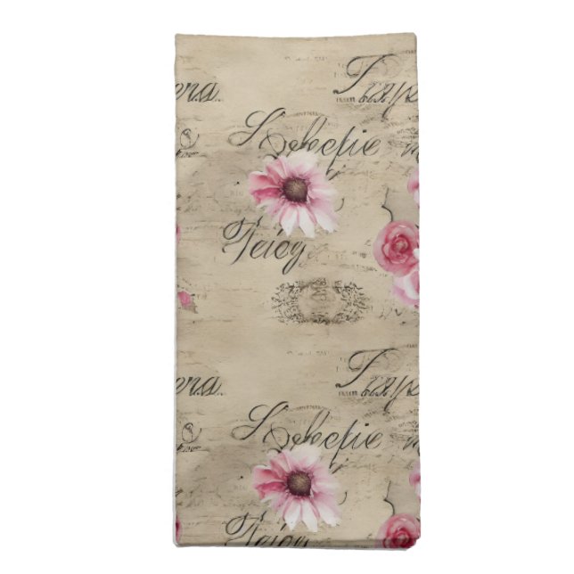 A French Ephemera Design Series 20 Cloth Napkin (Folded)